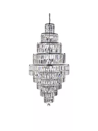 Empire 13Lt Chandelier - Chrome Metal & Clear Crystal - Image 5