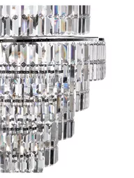 Empire 13Lt Chandelier - Chrome Metal & Clear Crystal - Image 3
